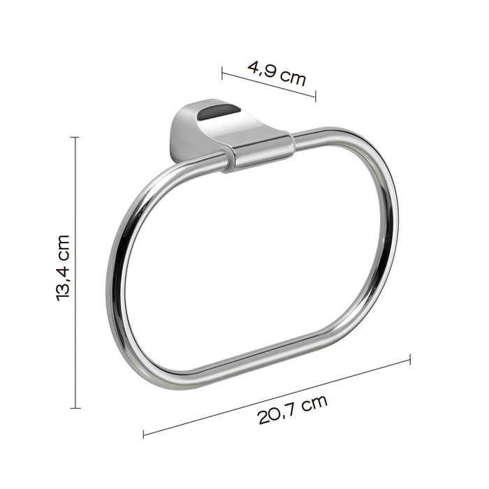 ANELLO PORTASALVIETTE STELVIO 21XH13CM CROMO.