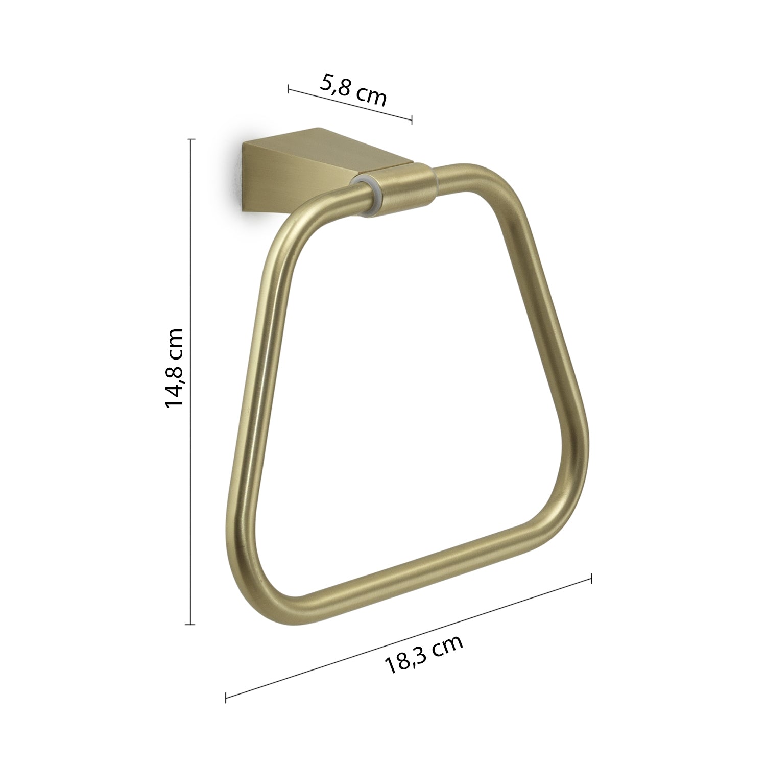 ANELLO PORTASALVIETTE TONALE 19XH15CM ORO MATT.