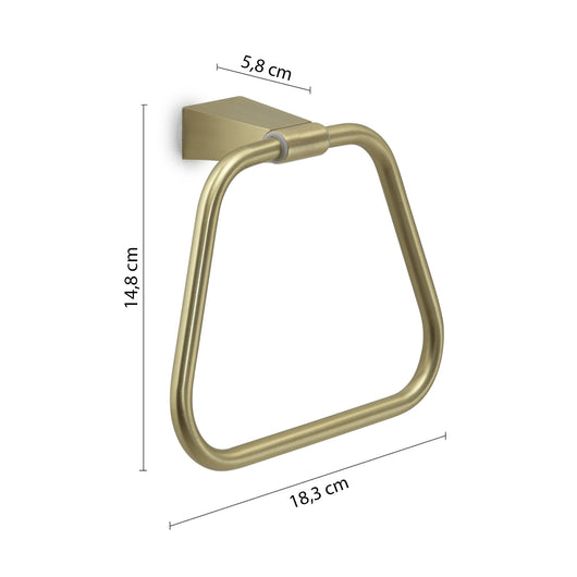 ANELLO PORTASALVIETTE TONALE 19XH15CM ORO MATT.