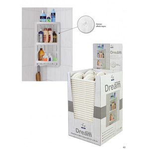 ANGOLIERA IN ABS 55.5X31X20CM 3 RIPIANI. EFFETTO L