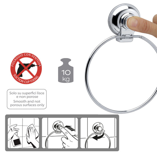 ANELLO PORTASALVIETTE HOT VENTOSA 16XH22CM CROMO