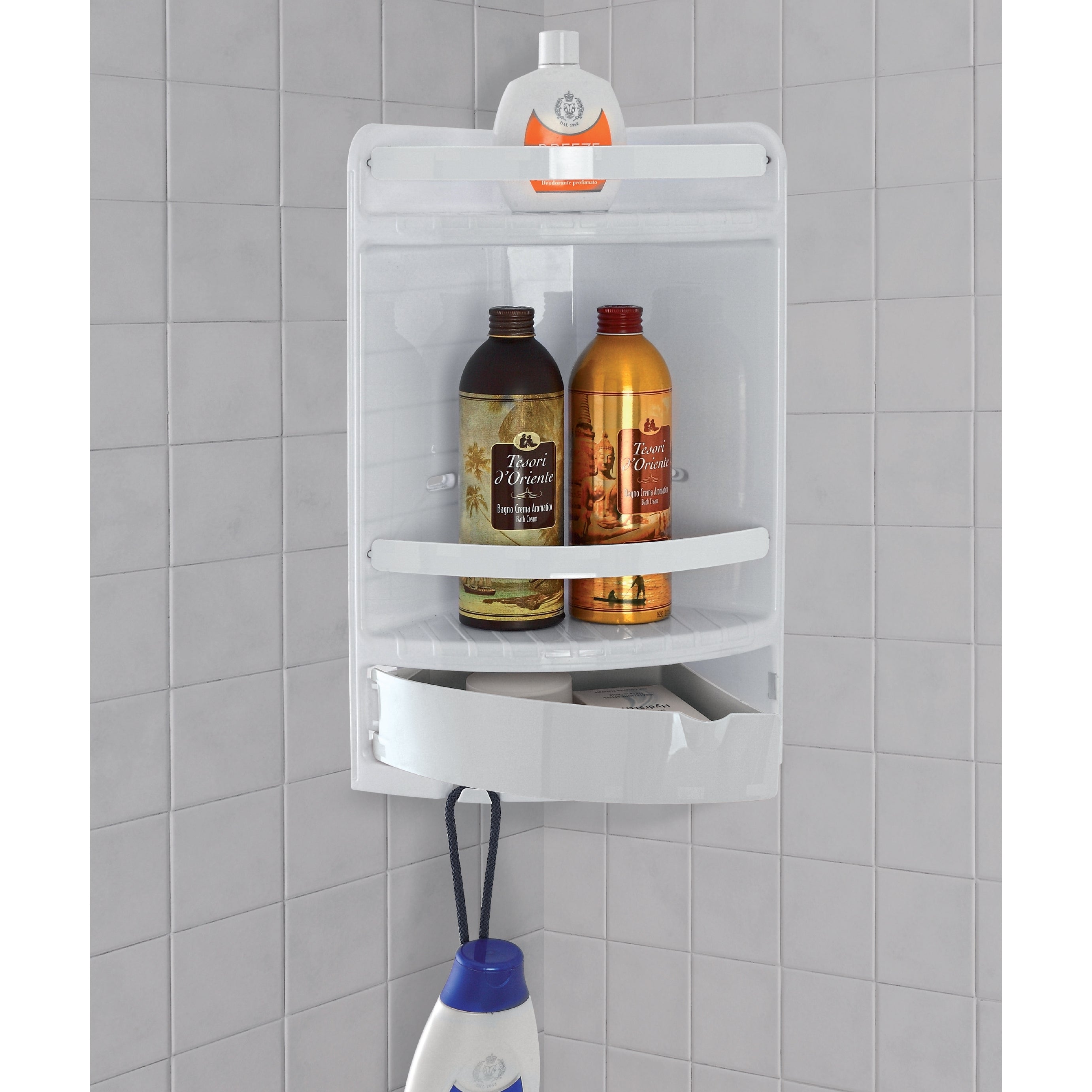 ANGOLIERA ANKORA 20X20XH41CM BIANCA CON CASSETTO