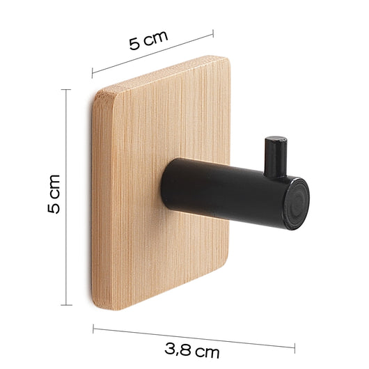 APPENDIABITI QUADRATO JUNCOS 5X5H4CM BAMBU/NERO