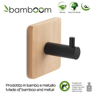 APPENDIABITI QUADRATO JUNCOS 5X5H4CM BAMBU/NERO