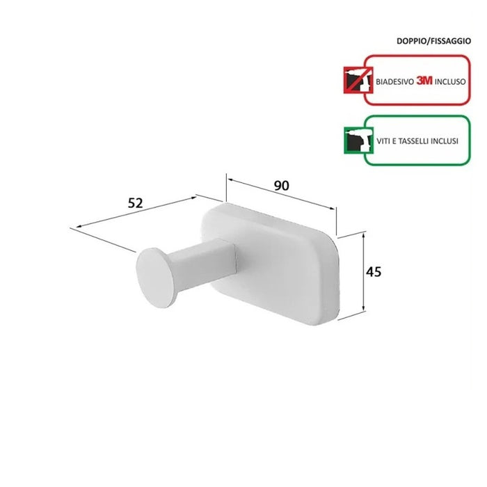 APPENDINO CUBIK INOX BIANCO