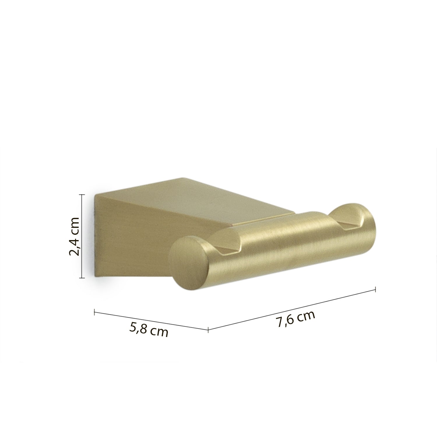 APPENDIABITI DOPPIO TONALE 8XH3CM ORO MATT.