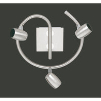 BARRA 3 SPOT MICHAEL GU10 D.25XH15CM NICHEL OPACO