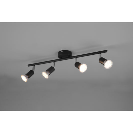 BARRA 4 SPOT PARIS GU10 50CM NERA.