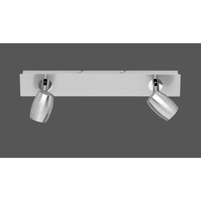 BARRA 2 SPOT MICHAEL GU10 32X5XH13CM NICHEL OPACO