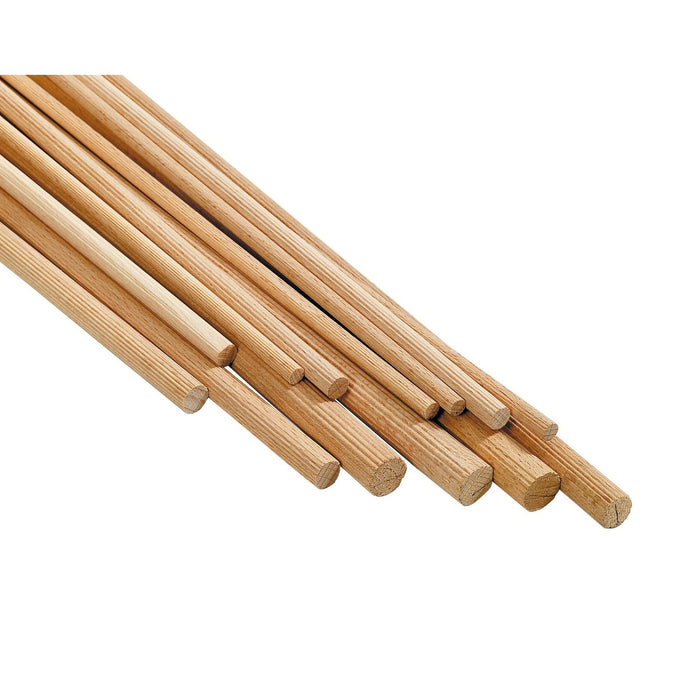 BASTONE ZIGRINATO D.12X500 MM IN FAGGIO