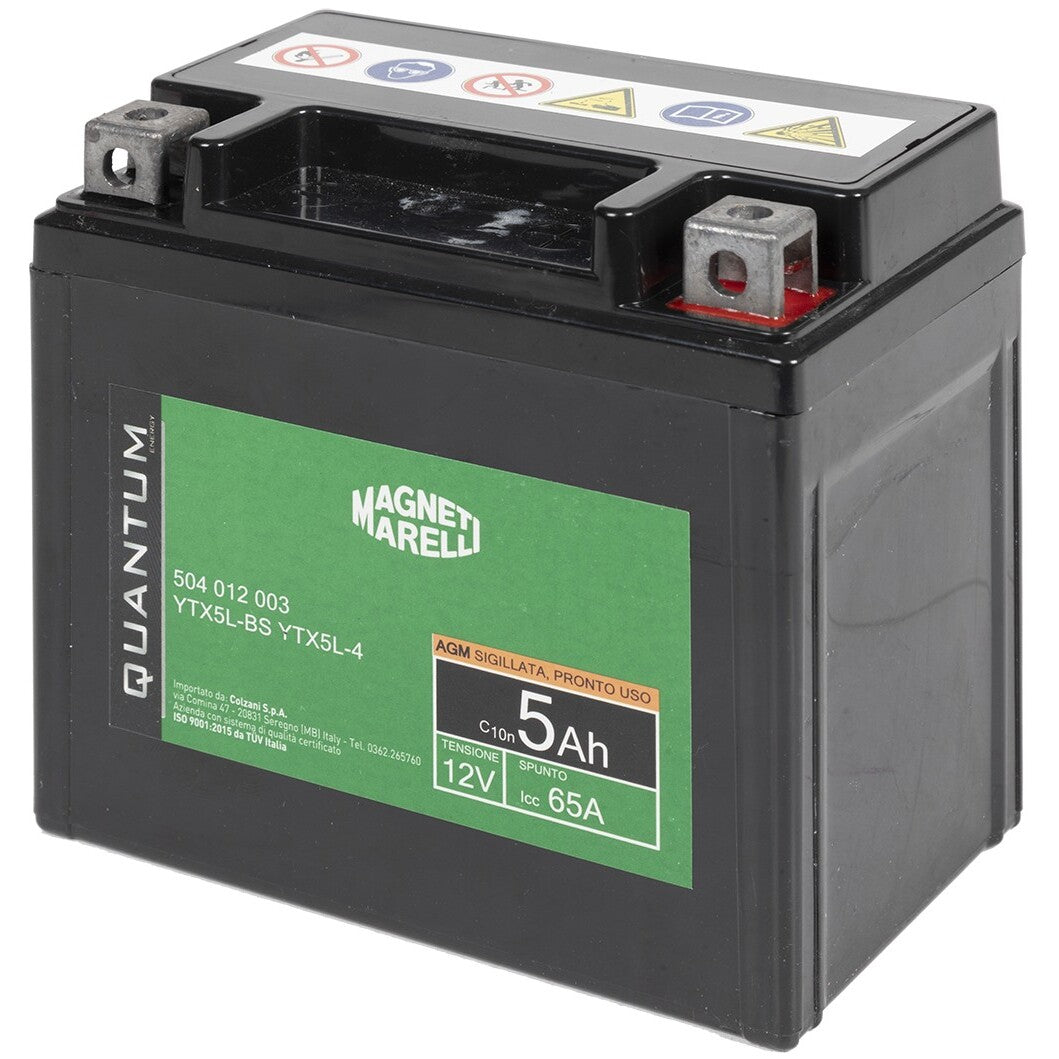 BATTERIA MOTO QUANTUM 5AH AGM-CCA 65A DX