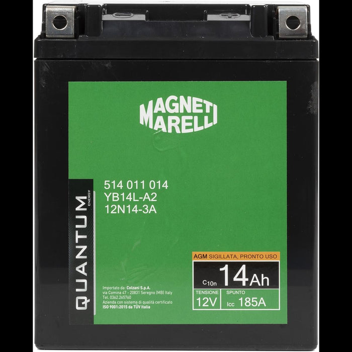 BATTERIA MOTO QUANTUM 14AH AGM-CCA 185A DX