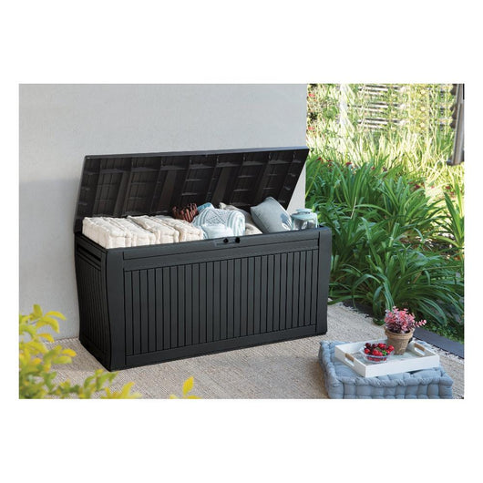 BAULE CONFY 117X45XH57CM GRAFITE IN RESINA