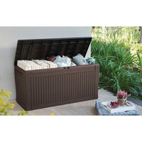 BAULE CONFY 117X45XH57CM MARRONE IN RESINA