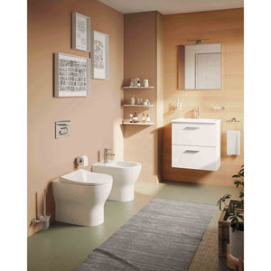 BIDET ROUND IN CERAMICA BIANCA A TERRA