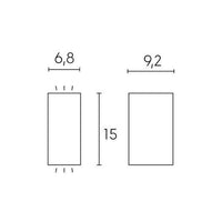 BOBO APPLIQUE 2 LUCI GU10 ACCIAIO