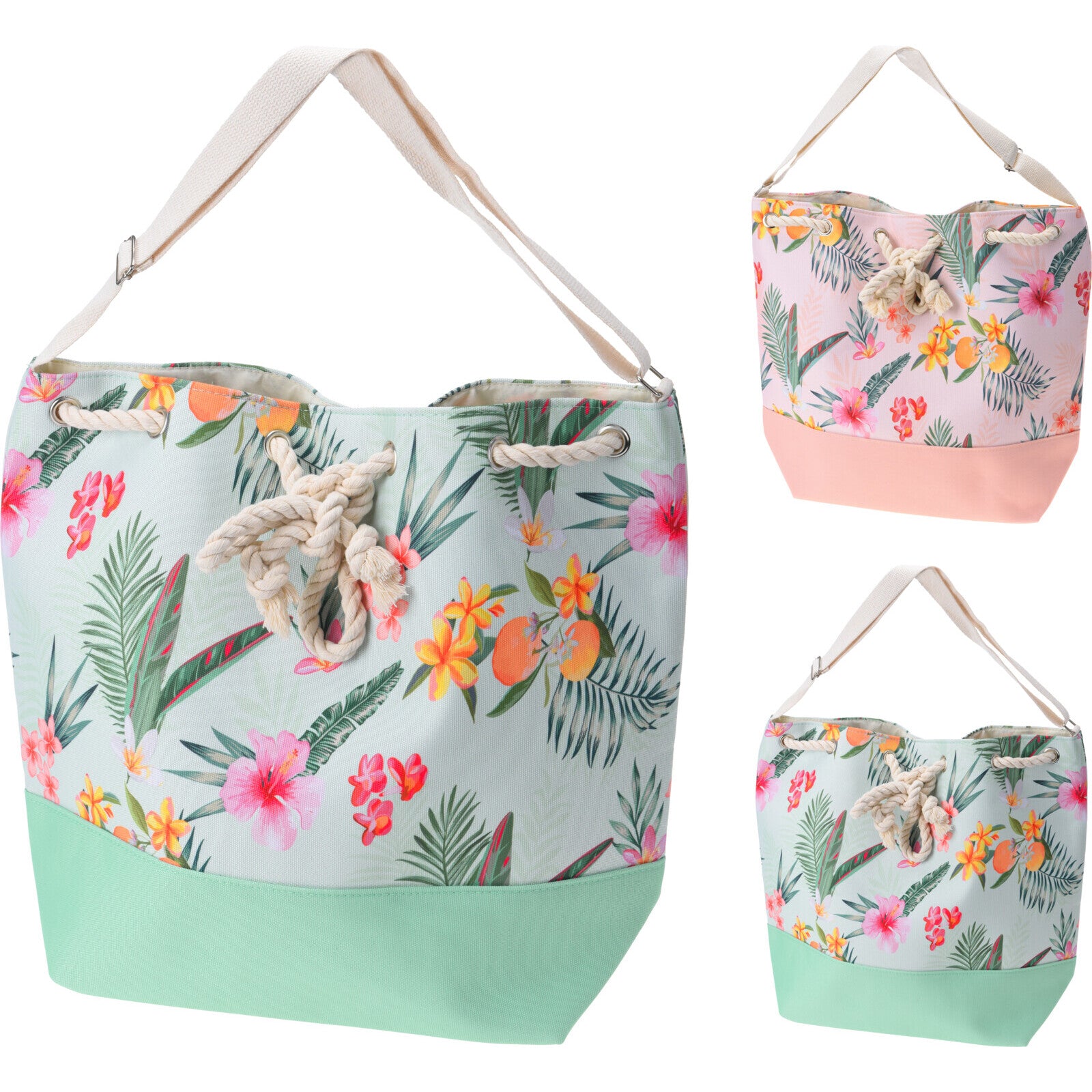 BORSA MARE IN 3 FANTASIE FLOREALI