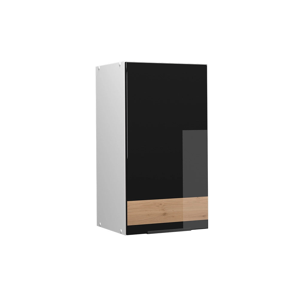 Vicco Pensile da cucina Rovere nero lucido 40 cm