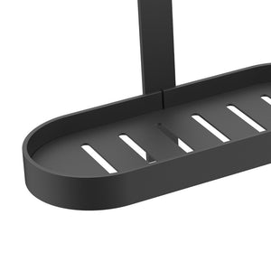 Cestino per bagno nero serie evolution - fissaggio con biadesivo o ad incollo