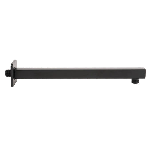 BRACCIO DOCCIA QUADRATO 35CM INOX NERO OPACO