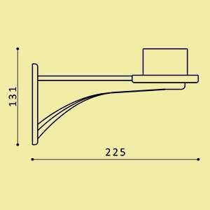 BRACCIO PER LAMPADE FINO A 300MM COLORE NERO