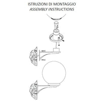 BRACCIO PER LAMPADE FINO A 300MM COLORE NERO