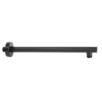 BRACCIO DOCCIA TONDO 35CM INOX NERO OPACO