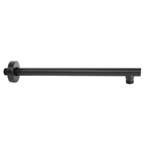 BRACCIO DOCCIA TONDO 35CM INOX NERO OPACO