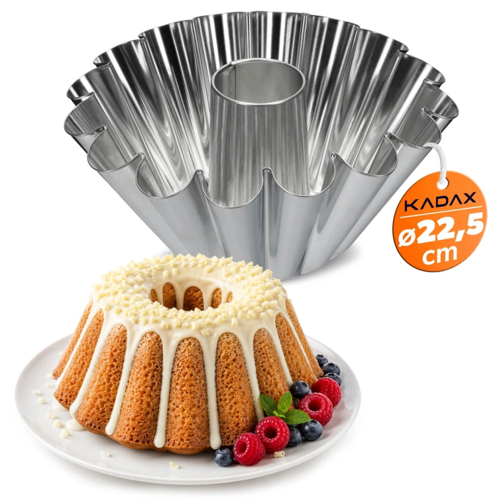 Teglia per torte KADAX con manicotto a camino, teglia da forno, 22 cm