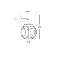 CAGE APPLIQUE BIANCO 18W LED 4000K