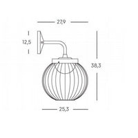 CAGE APPLIQUE BIANCO 18W LED 4000K