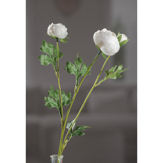 CAMELIA 49CM BIANCA CON 2 FIORI E 1 BOCCIOLO