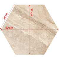 CAMMINAMENTO ESAGONO D.60-52XH2CM CAPPUCCINO