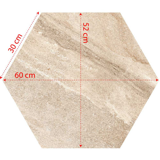 CAMMINAMENTO ESAGONO D.60-52XH2CM CAPPUCCINO