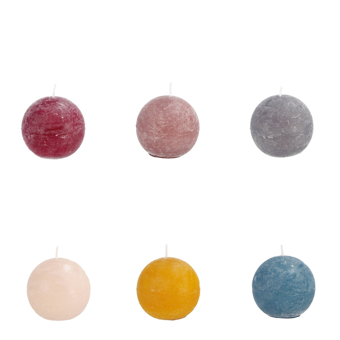 CANDELA PROFUMATA BRINA A SFERA D.6CM IN 6 COLORI
