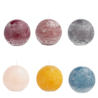 CANDELA PROFUMATA BRINA A SFERA D.9CM IN 6 COLORI