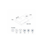 CAPPA TORNADO SOTTO-PENSILE 90CM IN ACCIAIO INOX