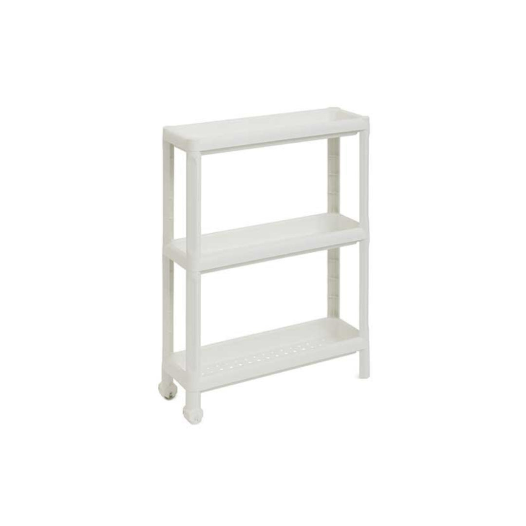 CARRELLO SALVASPAZIO TINA 17X53XH71CM BIANCO.