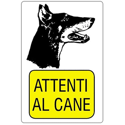 CARTELLO 20X30CM ATTENTI AL CANE.