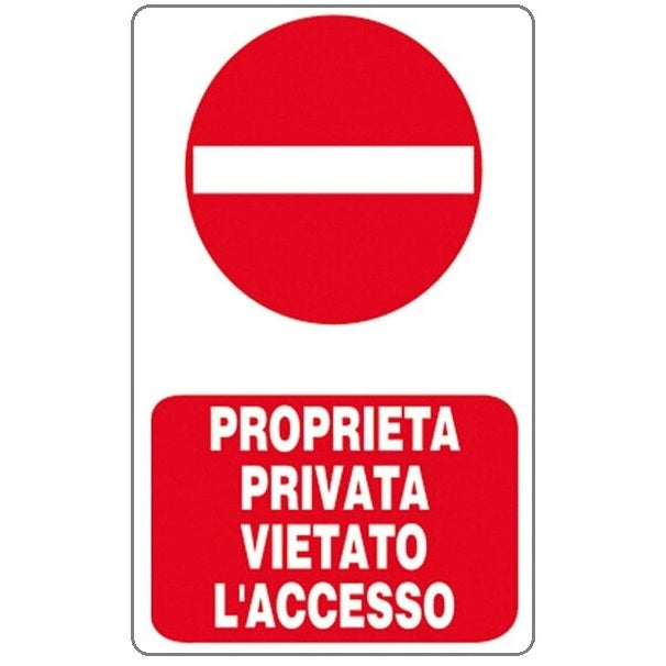 CARTELLO 20X30CM VIETATO L'ACCESSO.