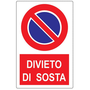 CARTELLO 20X30CM DIVIETO DI SOSTA.