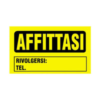 CARTELLO 30X20CM AFFITTASI