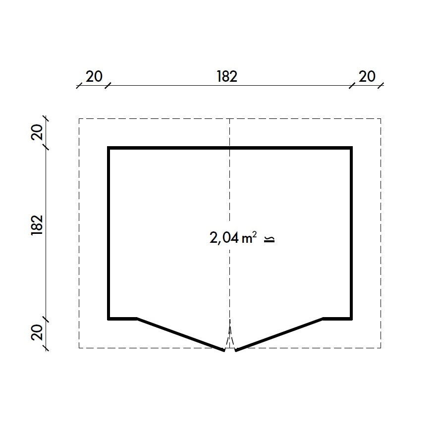 CASETTA AURORA 182X182XH210CN IN PINO IMPREGNATO