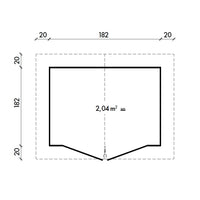 CASETTA AURORA 182X182XH210CN IN PINO IMPREGNATO