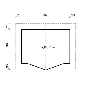 CASETTA AURORA 182X182XH210CN IN PINO IMPREGNATO
