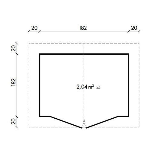 CASETTA AURORA 182X182XH210CN IN PINO IMPREGNATO
