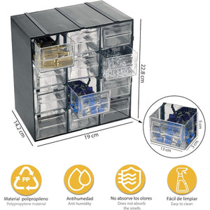 CASSETTIERA 12 CASSETTI 190X142X228