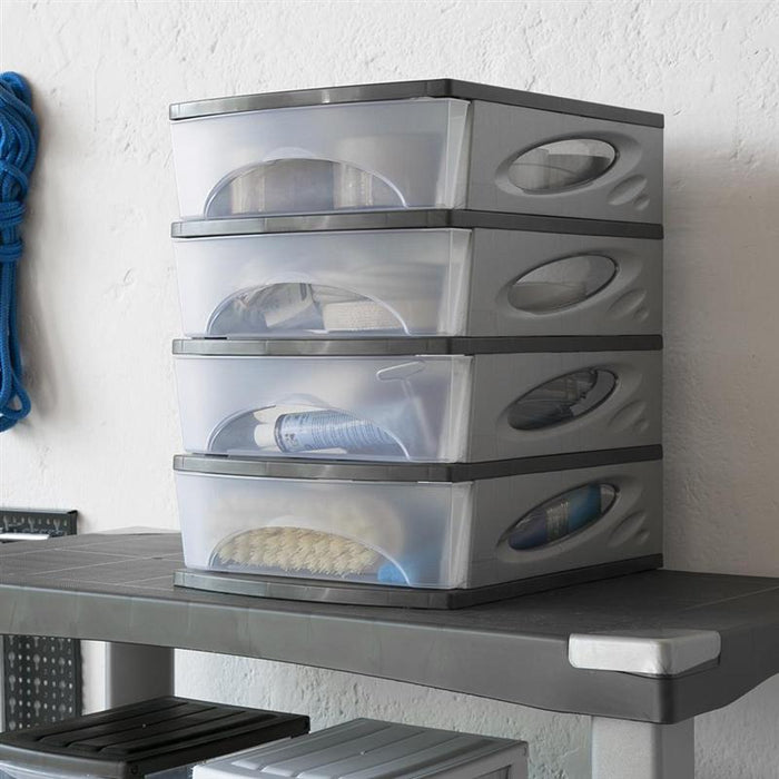 CASSETTIERA MEDYA BOX 4 26X35XH39CM TORTORA