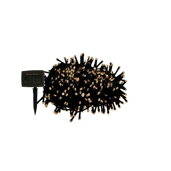 CATENA SOLARE 200 LED 20M BIANCO CALDO.