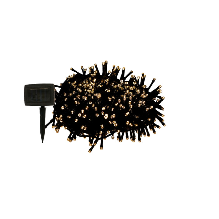 CATENA SOLARE 100 LED 10M BIANCO CALDO.